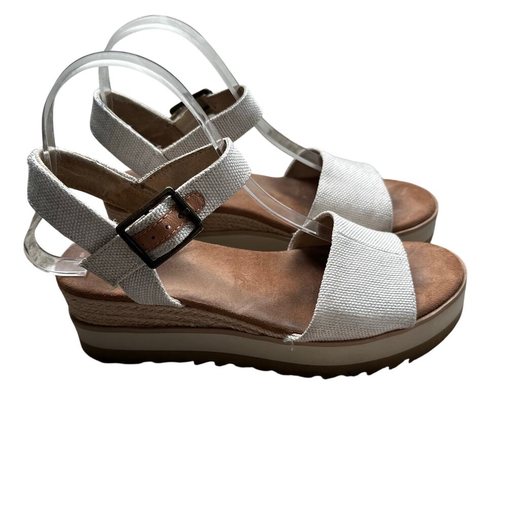 Toms Diana Yarn Dye Ultra Light Wrap Midsole Women Sandal Natural Size 7.5